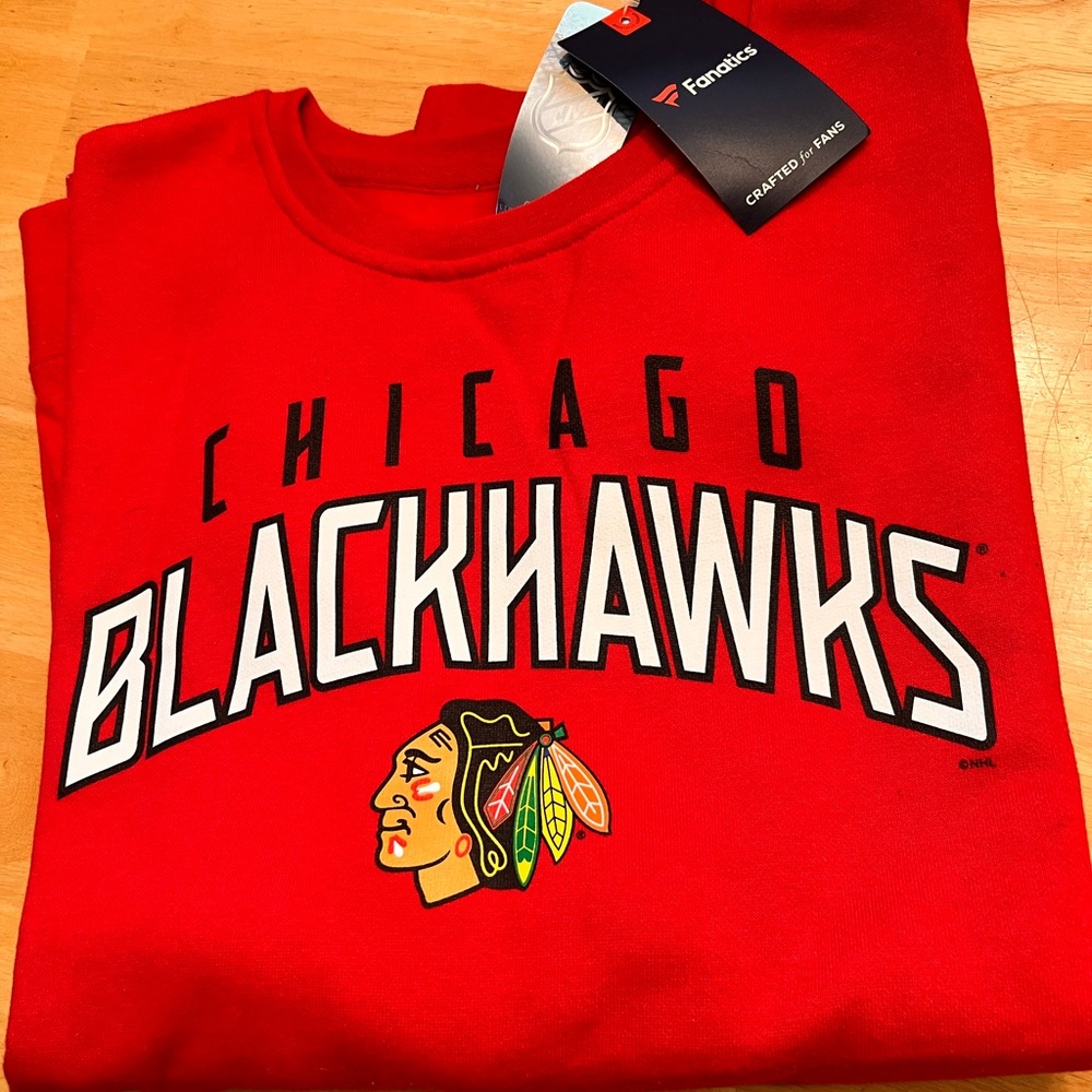 Fanatics Chicago Blackhawks Red Crewneck Sweater